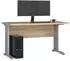 RAUMHIRSCH Schreibtisch Sonoma Eiche 135x60cm, Metallbeine, Kabeldurchlass (800001523119)