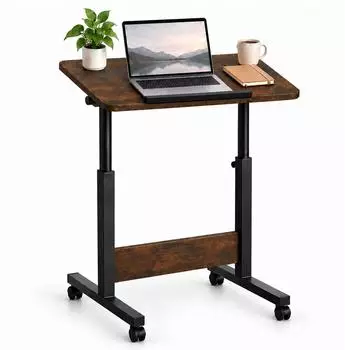 Relaxdays Laptoptisch höhenverstellbar mit Rollen (60x40x90cm)