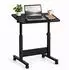 Relaxdays Laptoptisch höhenverstellbar mit Rollen, schwarz