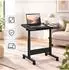 Relaxdays Laptoptisch höhenverstellbar mit Rollen, schwarz
