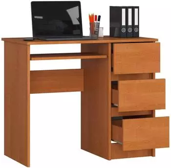 RAUMHIRSCH Schreibtisch mit Tastaturauszug, 3 Schubladen, 90cm, Erle (800001457775)