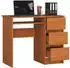 RAUMHIRSCH Schreibtisch mit Tastaturauszug, 3 Schubladen, 90cm, Erle (800001457775)