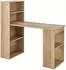 Costway Schreibtisch mit Bücherregal, 6 Regale, 122x56x122cm (ON32523ZM)