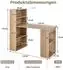 Costway Schreibtisch mit Bücherregal, 6 Regale, 122x56x122cm (ON32523ZM)