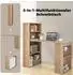 Costway Schreibtisch mit Bücherregal, 6 Regale, 122x56x122cm (ON32523ZM)