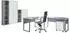 BMG Office Edition Set 4 Büromöbel-Komplettset grau/weiß matt (VKE.EditionSet4grauweissmatt)