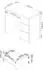 RAUMHIRSCH Schreibtisch mit 3 Schubladen & Tastaturauszug, Eiche Sonoma, 90cm (800001457770)