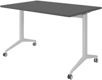 b&uuml;m&ouml; Seminartisch klappbar, fahrbar, 120x80cm, graphit/silber (BU-KFZ12-G-S)