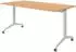 bümö Seminartisch klappbar, fahrbar, 160x80cm, Buche/silber (BU-KFZ16-6-S)
