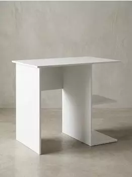 KADIMA DESIGN Schreibtisch WL5.757 weiß, 82x60x76cm, mit Ablage (WL5.757)