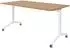 bümö Seminartisch klappbar & fahrbar 160x80cm, Nussbaum/weiß (BU-KFZ16-N-W)
