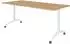 bümö Seminartisch klappbar & fahrbar 180x80cm, Asteiche/weiß (BU-KFZ19-R-W)