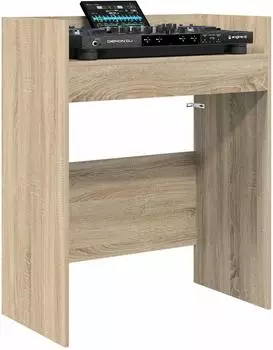 vidaXL DJ-Tisch Sonoma-Eiche 102x45x102cm Holzwerkstoff