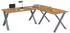 VCM Lona X Eckschreibtisch L-Form 190x190cm, Silber/Buche