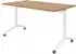 bümö Seminartisch klappbar & fahrbar 140x80cm, Nussbaum/weiß (BU-KFZ14-N-W)