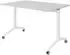 bümö Seminartisch klappbar & fahrbar 120x80cm, grau/weiß (BU-KFZ12-5-W)