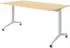 bümö Seminartisch klappbar & fahrbar 160x80cm, Ahorn/silber (BU-KFZ16-3-S)