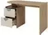 Mirjan24 Lexi 12 2S Kinderschreibtisch mit 2 Schubladen, Eiche/Rosa, 121x78x60cm