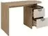 Mirjan24 Lexi 12 2S Kinderschreibtisch mit 2 Schubladen, Eiche/Rosa, 121x78x60cm