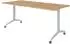 bümö Seminartisch klappbar & fahrbar 180x80cm, Asteiche, Gestell silber (BU-KFZ19-R-S)