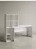 KADIMA DESIGN Schreibtisch mit Regal, weiß, 170x59x143,5cm, 6 Ablagen