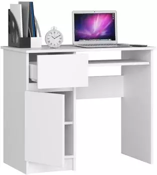 RAUMHIRSCH Schreibtisch mit Tastaturauszug, wei&szlig;, 90cm (800001457498)