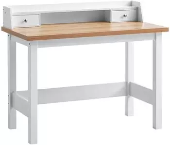 Wohnling Schreibtisch mit Schublade, wei&szlig;, 106x53x90cm (WL7.221)