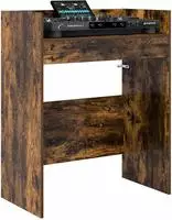 vidaXL DJ Tisch Raucheiche 62 x 45 x 102 cm Holzwerkstoff