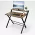 Relaxdays Klappschreibtisch mit Monitoraufsatz, MDF/Metall, braun/schwarz, 70x82x56cm