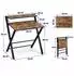 Relaxdays Klappschreibtisch mit Monitoraufsatz, MDF/Metall, braun/schwarz, 70x82x56cm