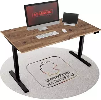 Assmann Schreibtisch Y-LINE 120x70cm Eiche Tabak/Schwarz