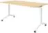 bümö Seminartisch klappbar & fahrbar, 160x80cm, Ahorn/weiß (BU-KFZ16-3-W)