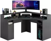 FMD Gamingtisch "Eckschreibtisch Zocker 2" Gaming-Eckschreibtisch mit vielseitigem