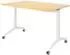 bümö Seminartisch klappbar & fahrbar, Ahorn/weiß, 120x80cm (BU-KFZ12-3-W)