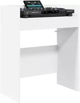 vidaXL DJ-Tisch wei&szlig; 62x45x102cm Holzwerkstoff (8006756)