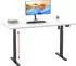 VCM E-Lona elektrisch höhenverstellbarer Schreibtisch 110x50cm, weiß/schwarz