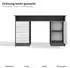 Top E Shop Ada Schreibtisch 4 Schubladen, Schrank & Regal, 125x55x75cm, weiß/anthrazit