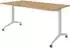 bümö Seminartisch klappbar & fahrbar, 160x80cm, Asteiche, Gestell silber (BU-KFZ16-R-S)