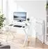 Relaxdays Klappbarer Schreibtisch mit Monitoraufsatz, weiß, MDF/Metall, 70x82x56cm