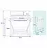 Relaxdays Klappbarer Schreibtisch mit Monitoraufsatz, weiß, MDF/Metall, 70x82x56cm