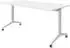 bümö Seminartisch klappbar & fahrbar, 160x80cm, weiß/silber (BU-KFZ16-W-S)
