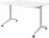 bümö Seminartisch klappbar & fahrbar, 120x80cm, weiß/silber (BU-KFZ12-W-S)
