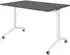 bümö Seminartisch klappbar & fahrbar, 120x80cm, graphit/weiß (BU-KFZ12-G-W)