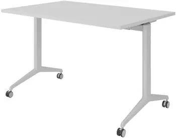 b&uuml;m&ouml; Seminartisch klappbar & fahrbar, 120x80cm, grau/silber (BU-KFZ12-5-S)