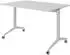 bümö Seminartisch klappbar & fahrbar, 120x80cm, grau/silber (BU-KFZ12-5-S)