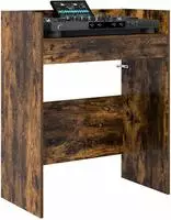 vidaXL DJ Tisch Raucheiche 82 x 45 x 102 cm Holzwerkstoff