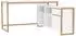 Finori Denver Eckschreibtisch weiß/Artisan Eiche, 139x75x139cm (37A)