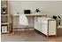 Finori Denver Eckschreibtisch weiß/Artisan Eiche, 139x75x139cm (37A)