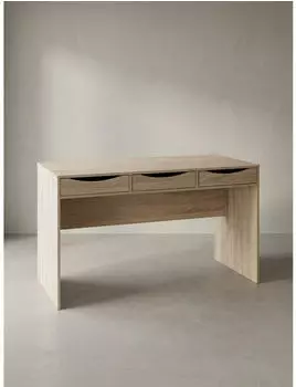 KADIMA DESIGN MASSA Schreibtisch 120cm, Sonoma Eiche, 3 Schubladen