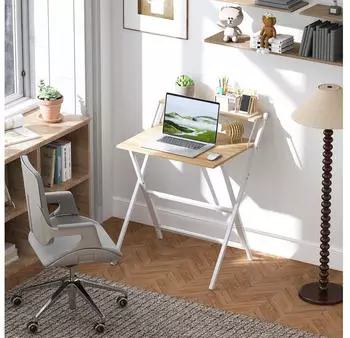 HomCom Klappbarer Schreibtisch mit Monitorst&auml;nder, 70cm (836-607V80ND)